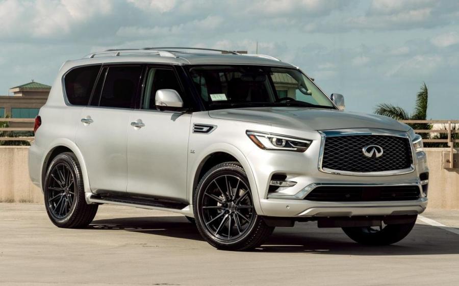 Infiniti QX80 5.6 Liquid Platinum on Vossen Wheels (HF6-1) '2019